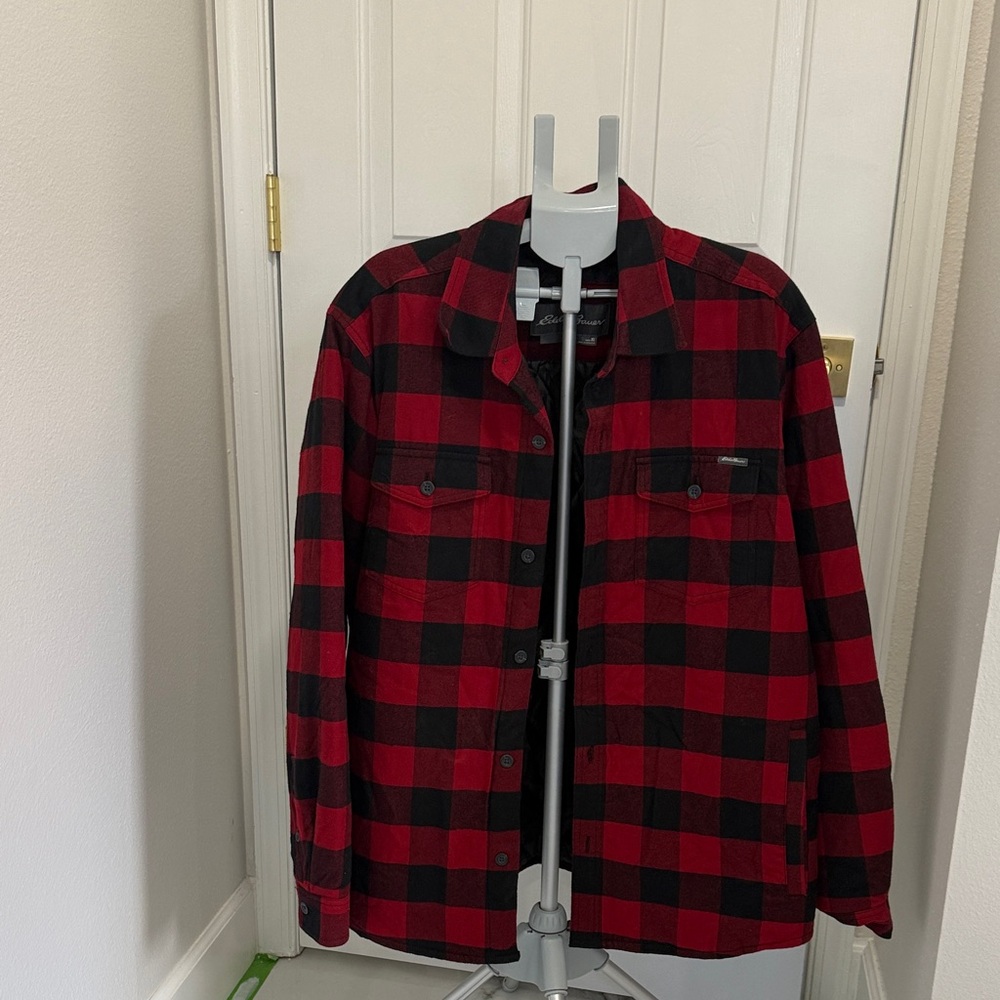 Eddie Bauer plaid quilted shirt
